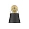 Z-Lite Z-Studio 1 Light Wall Sconce, Matte Black & Heritage Brass 726-1S-MB+HBR - alternate 3